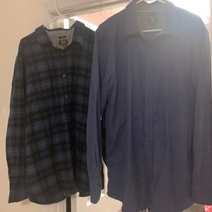 🚨 PRICE IS FIRM 🚨 men’s button down flannel shirts (2) 💙💙 - GENTLY USED!